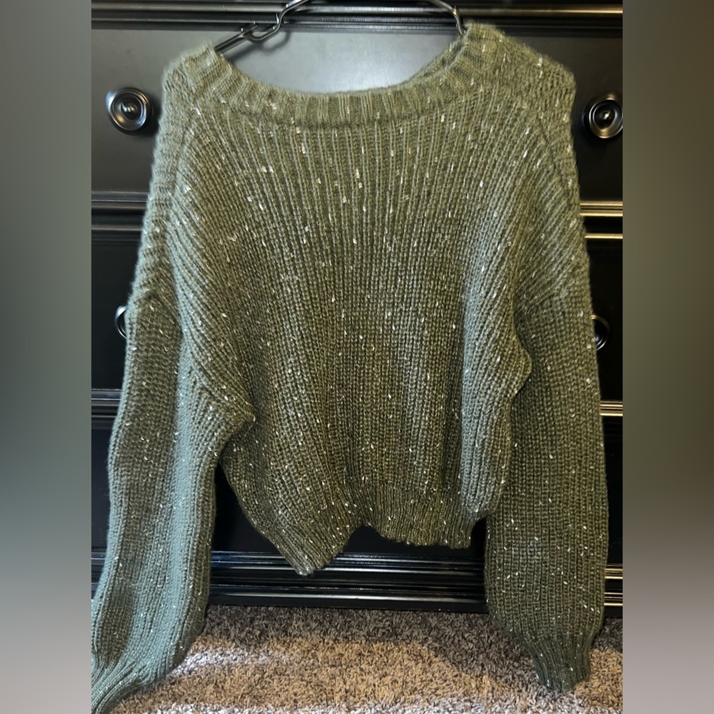 Army green sweater